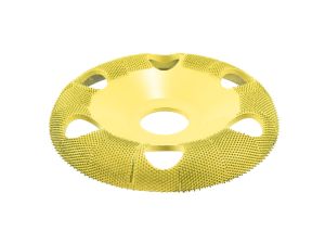 SABURRTOOTH 100 mm Frässcheibe, gewölbt, gelocht, fein/gelb