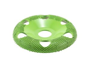 SABURRTOOTH 100 mm Frässcheibe, gewölbt, gelocht, grob/grün