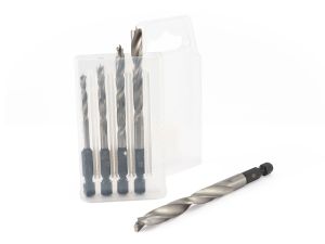 FISCH Holzspiralbohrer Bit Premium Box 5-teilig