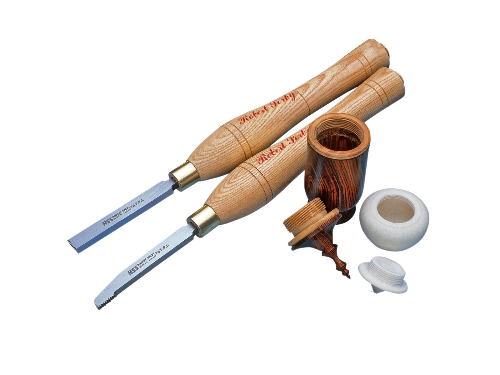 SORBY Gewindeschneiderstrehler SET 1+2 (Musterstücke nicht im Lieferumfang enthalten)